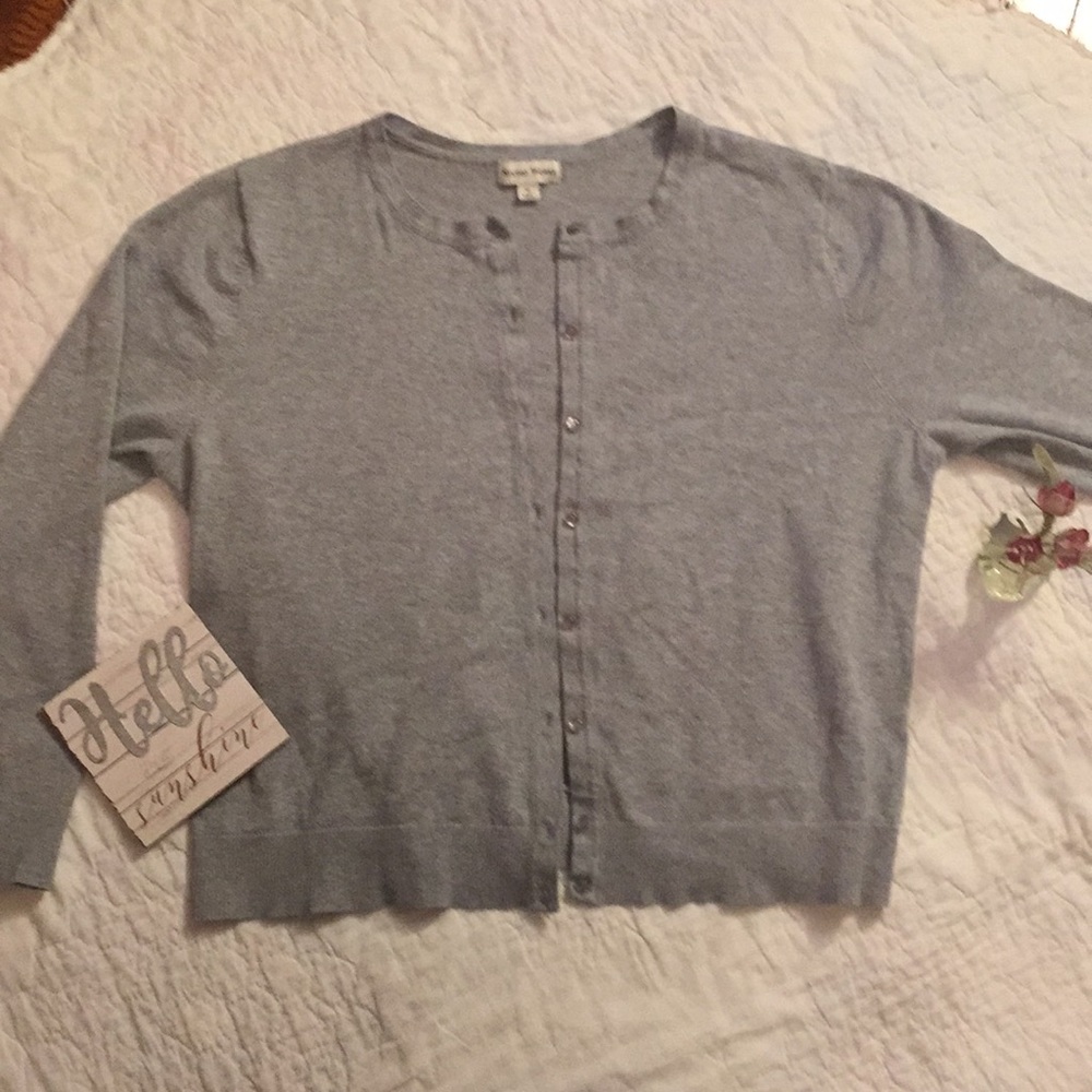 Gray button down cardigan